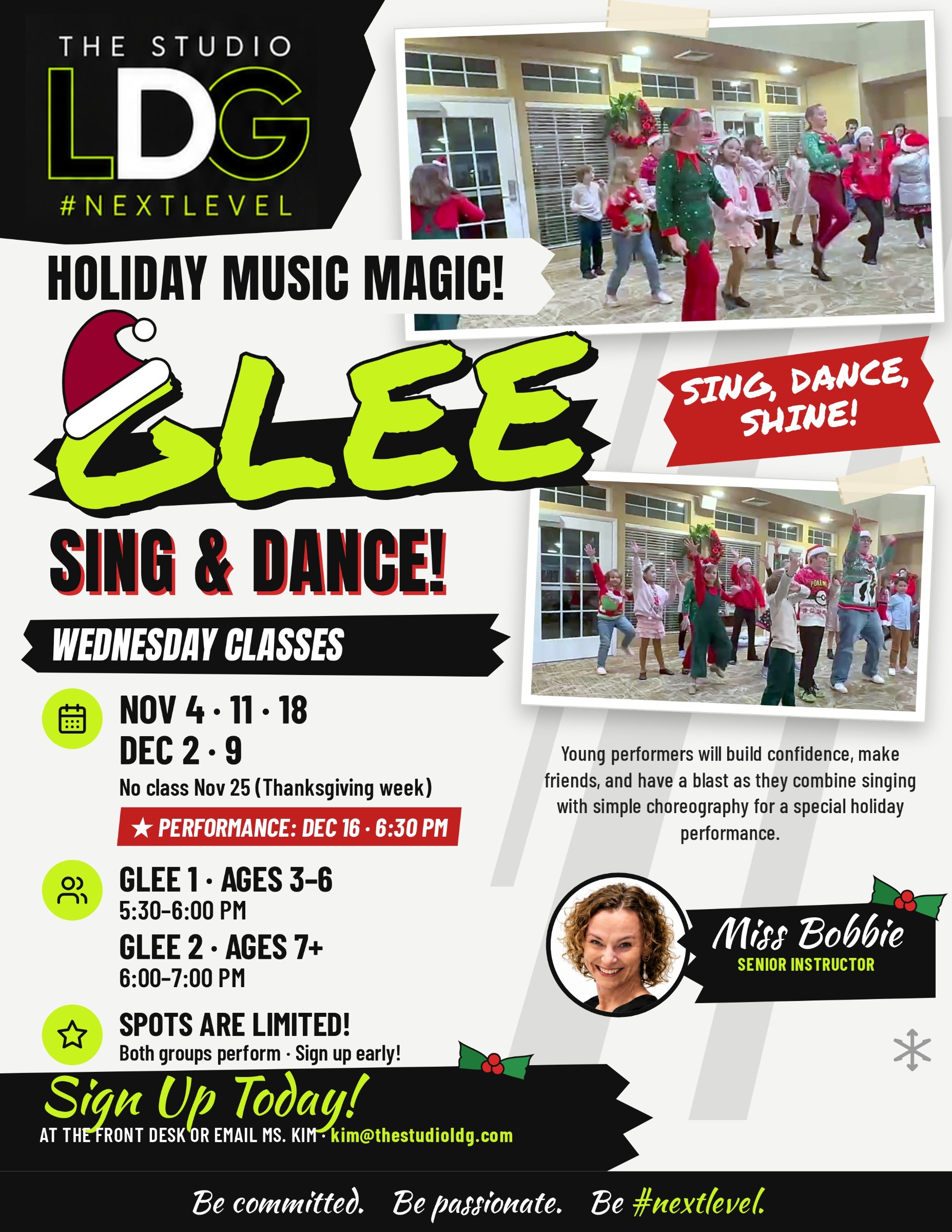 Glee Session 2: Holiday flyer